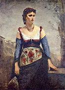Jean-Baptiste-Camille Corot Agostina, die Italienerin Spain oil painting artist
